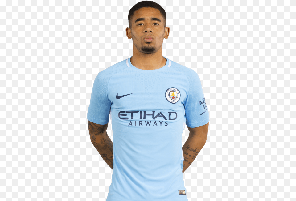 Gabriel Jesus Manchester City 2017 2018, Clothing, Shirt, T-shirt, Jersey Free Transparent Png