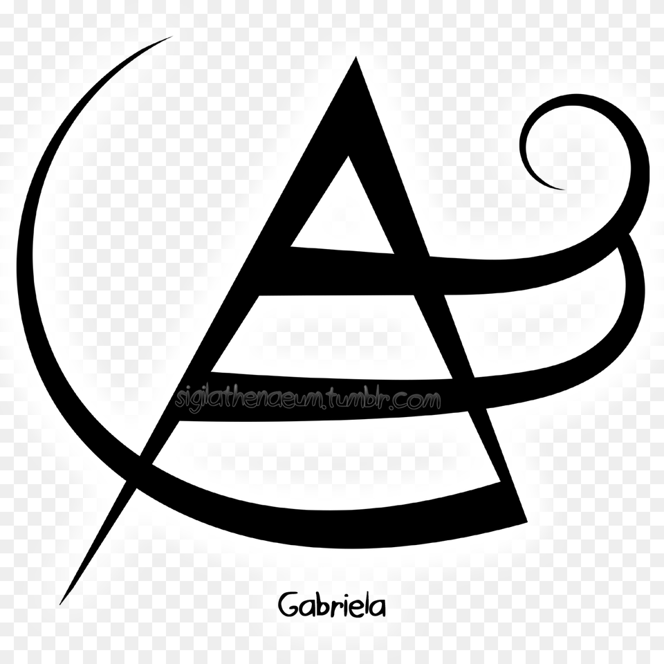 Gabriela Name Sigil Sigil Masterlist Ko Fi Circle, Triangle, Logo, Symbol Png