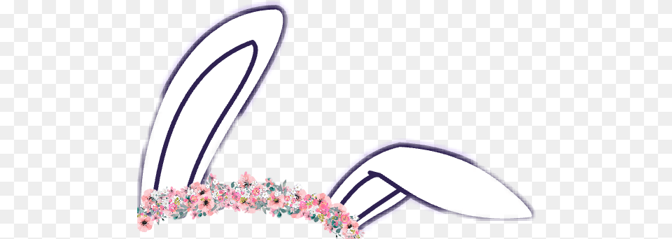 Gacha Bunny Ears Flowers Sticker By Blurry Flower, Art, Cutlery, Graphics, Accessories Free Png