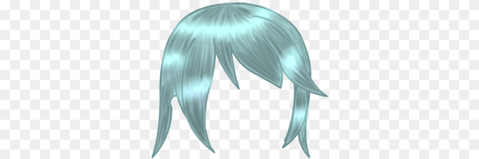 Gacha Front Teal Hair Cute Freetoedit Gacha Front Hair, Nature, Night, Outdoors, Ice Free Png Download