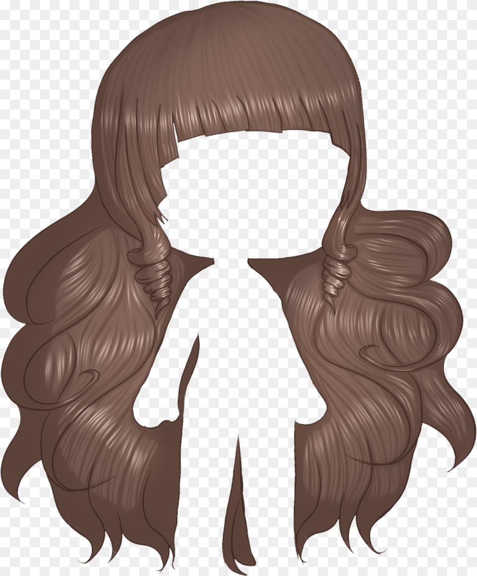 Gacha Hair Chiesuka Ringlets Curly Illustration, Person Free Png