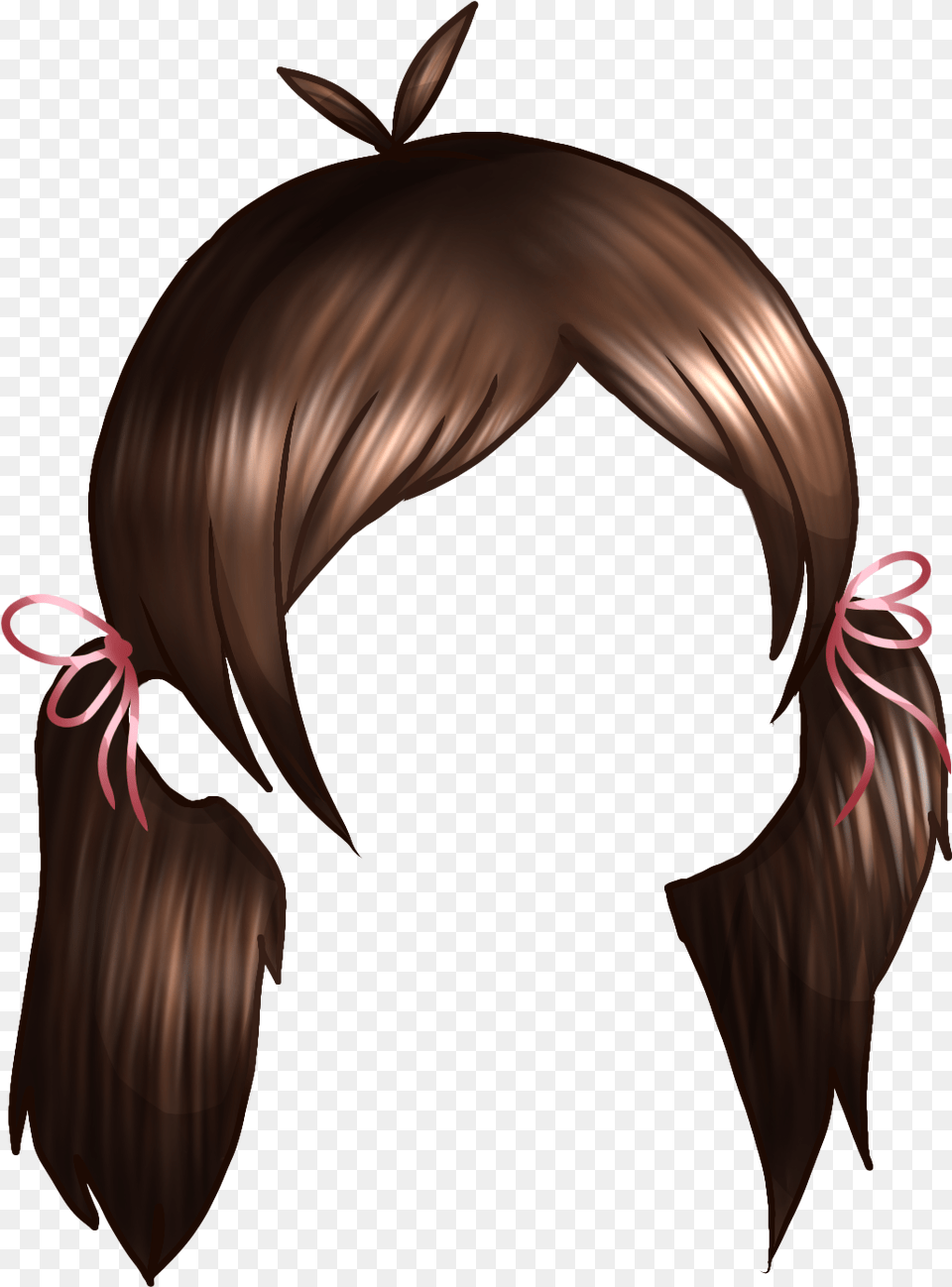 Gacha Hair Gachalife Pigtails Brown Cute Chiesuka Illustration, Adult, Female, Person, Woman Free Png