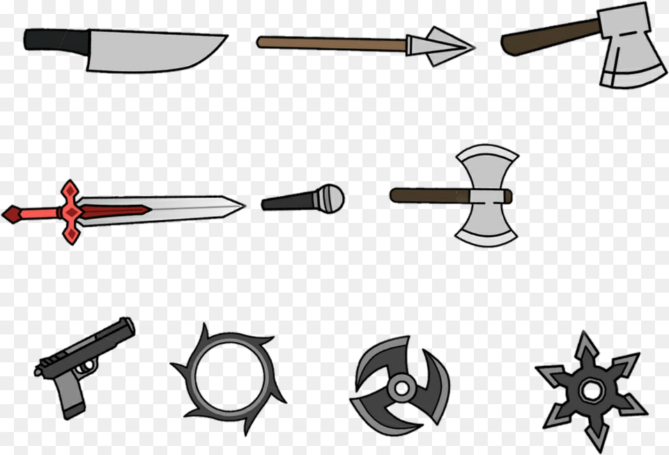 Gacha Life Weapons, Gun, Weapon, Blade, Dagger Free Png