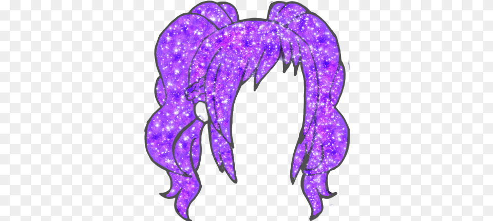 Gachalife Galaxy Gacha Hair Gachahair Gacha Life Hair Sticker, Purple, Baby, Person, Electronics Free Png