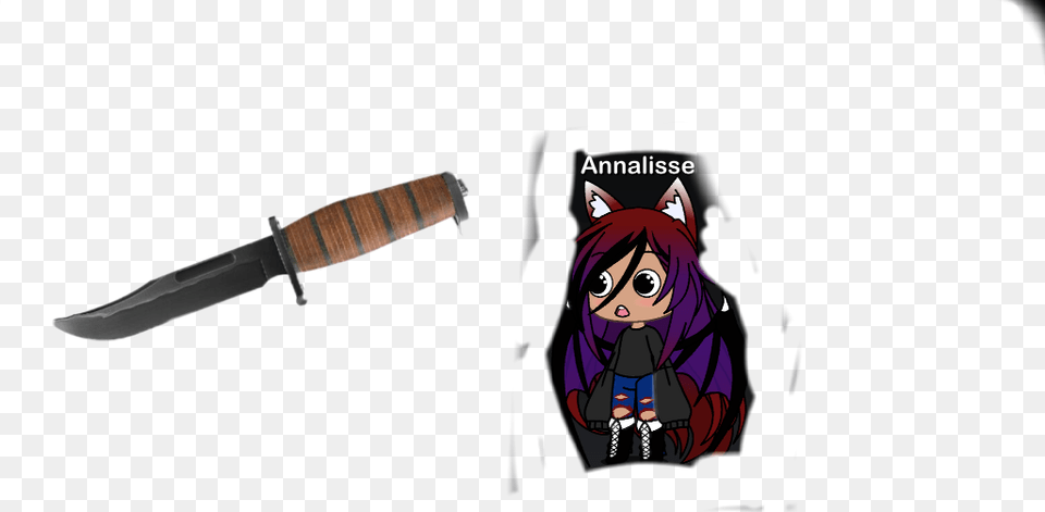 Gachalife Knife Cartoon, Weapon, Blade, Dagger, Person Png