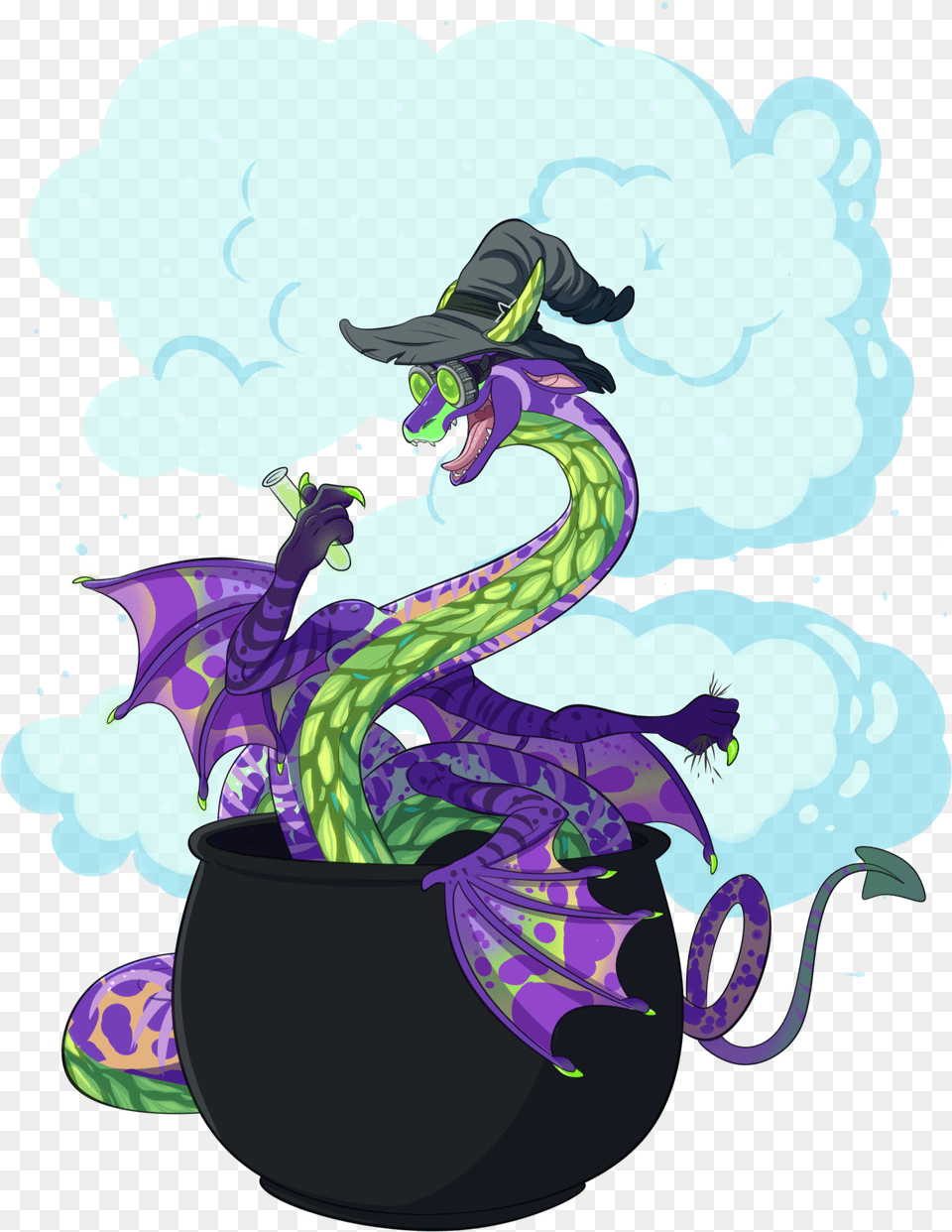 Gacrux Potions Illustration, Dragon, Purple, Art Free Png Download