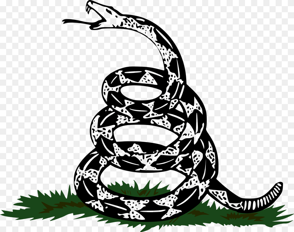 Gadsden Flag Don T Tread On Me Snake Vector, Green, Animal, Sea Life, Shark Free Png Download