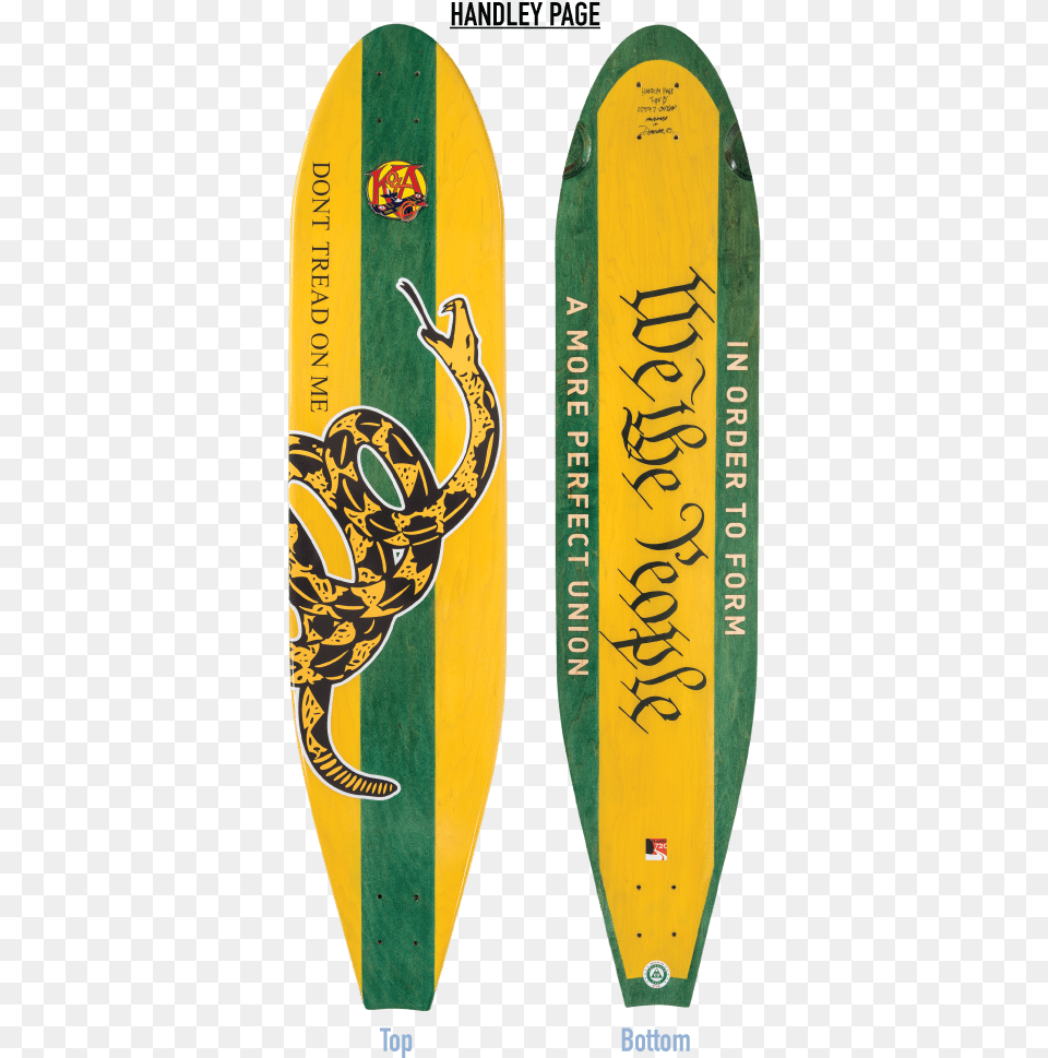 Gadsden Flag Longboard Dont Tread On Me Pins, Water, Sea Waves, Sea, Outdoors Free Png Download