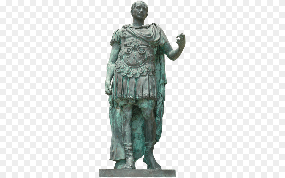 Gaj Yulij Cezar Rimskij Imperator Bronzovaya Statuya Piazza Tre Martiri, Person, Art, Archaeology, Bronze Png Image