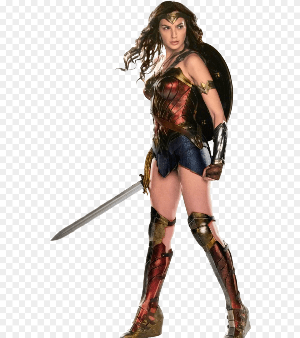 Gal Gadot Wonder Woman Costume 2017, Clothing, Person, Adult, Weapon Png Image