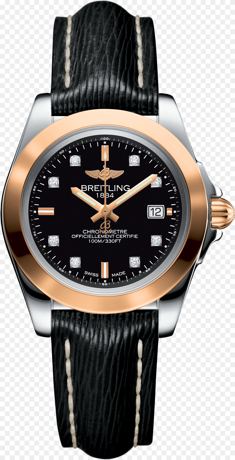 Galactic 32 Sleek Edition Steel Amp Rose Gold Breitling Watches Ladies, Arm, Body Part, Person, Wristwatch Png