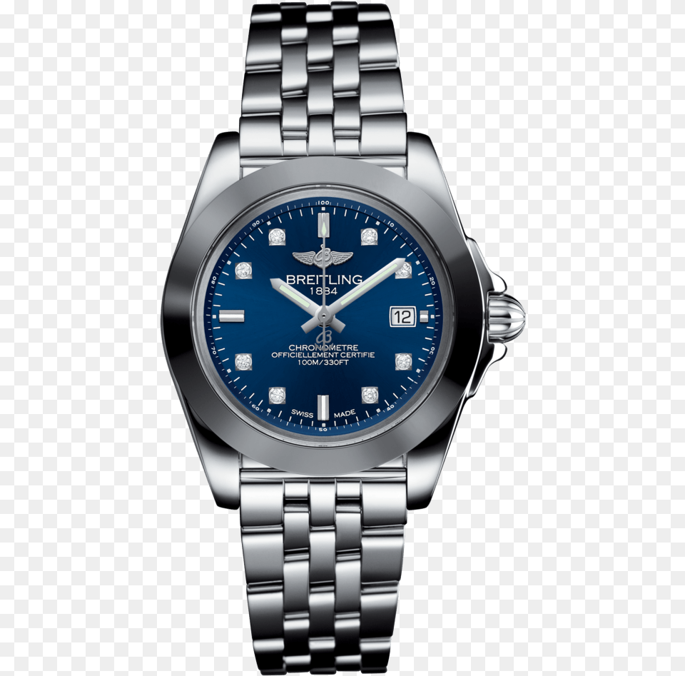 Galactic 32 Sleek Edition Steel Breitling Galactic 32 Sleek Edition, Arm, Body Part, Person, Wristwatch Png Image