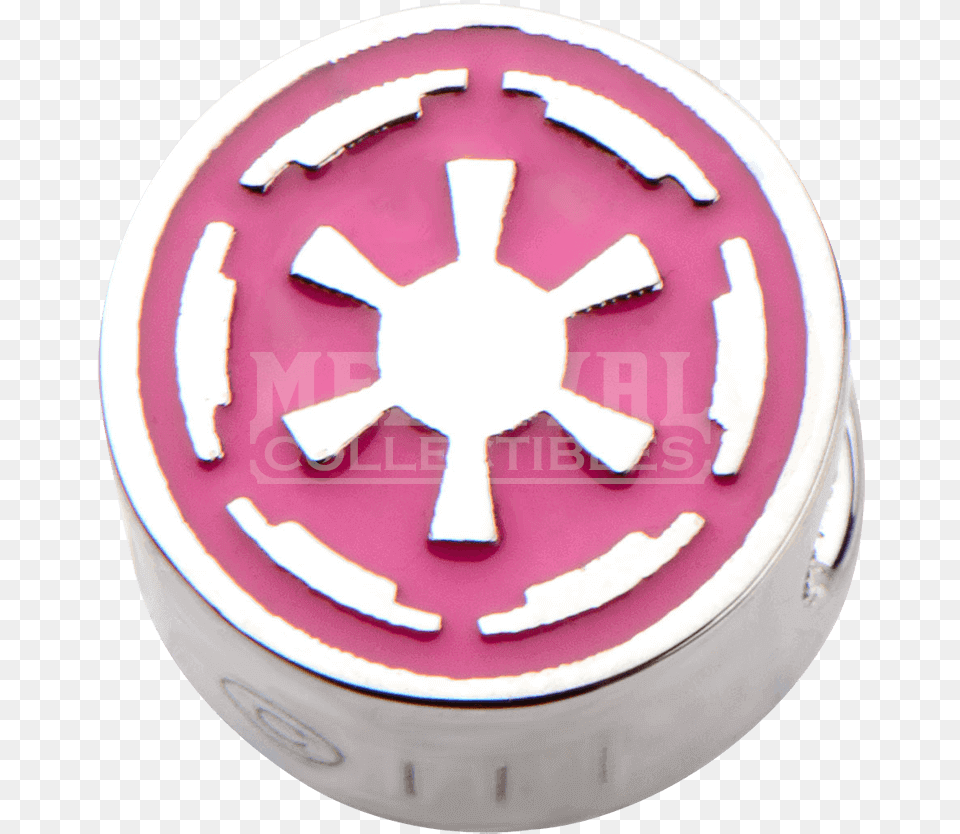 Galactic Empire Pink Symbol Slide Charm Star Wars Imperial Sticker, Machine, Spoke, Wheel, Toy Png