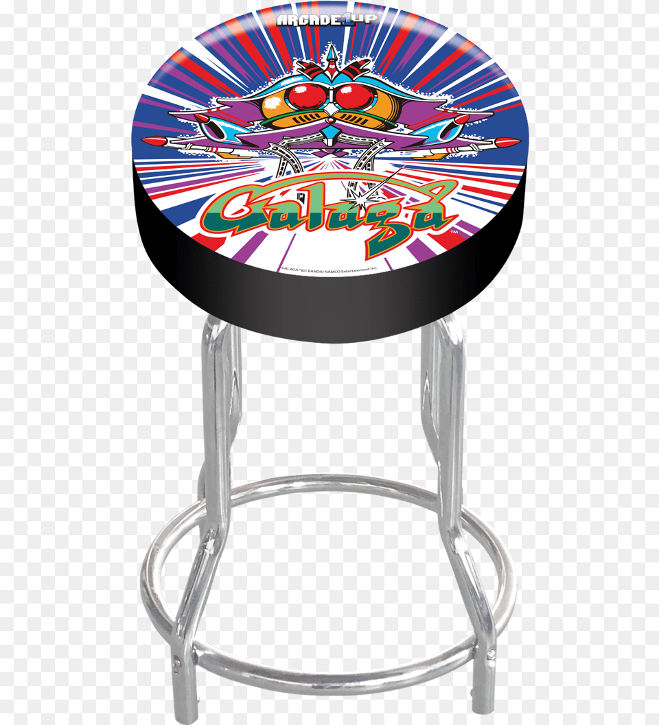 Galaga Adjustable Stoolclass Lazyload Lazyload Fade Arcade1up Stool, Bar Stool, Furniture, Table, Coffee Table Png Image