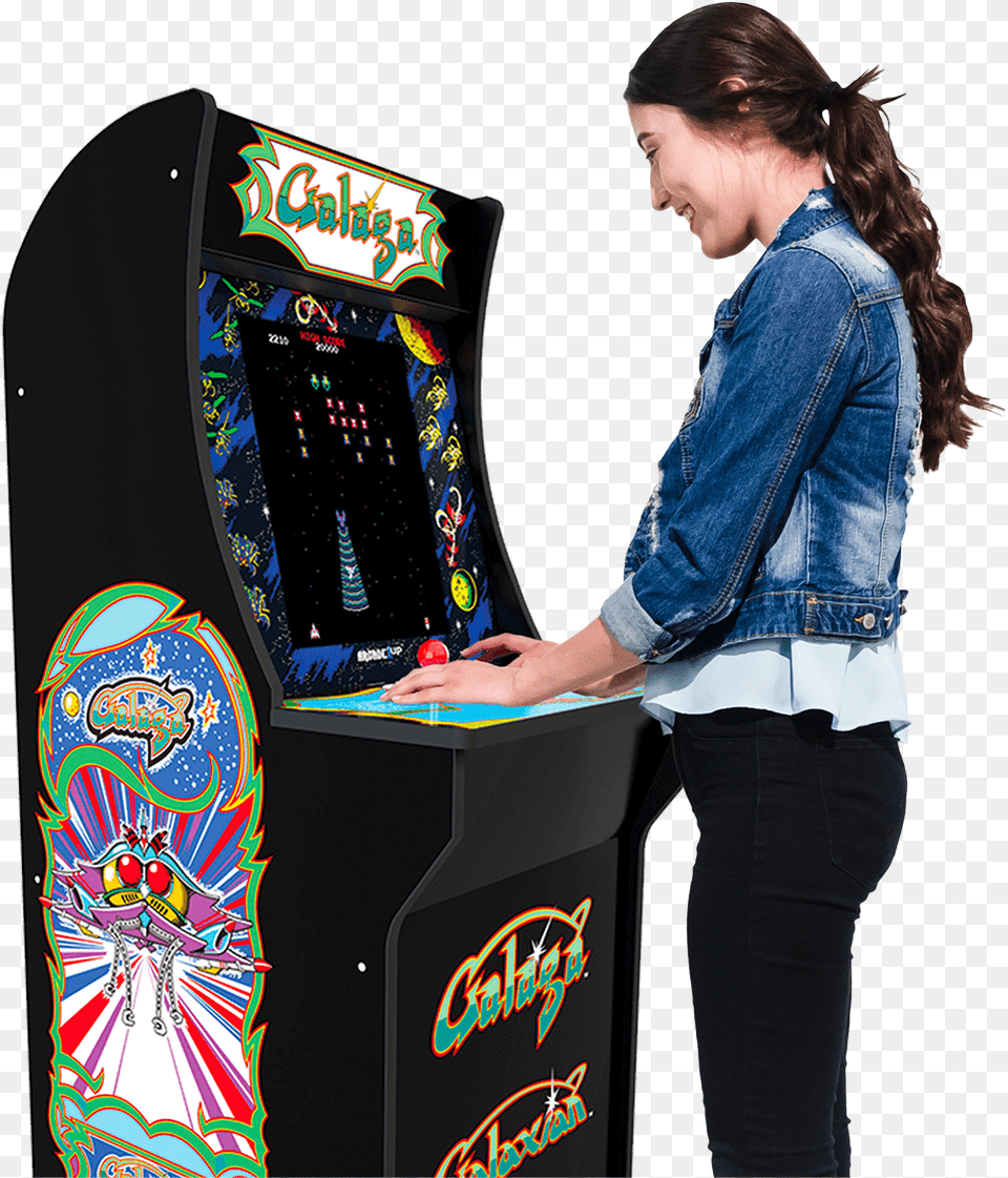 Galaga Arcade Cabinet Arcade Galaga, Adult, Female, Person, Woman Png