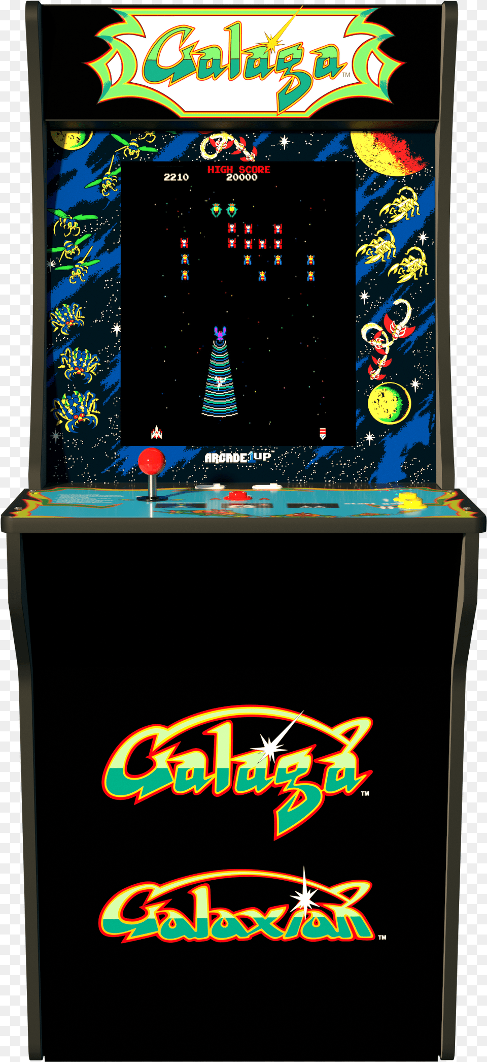 Galaga Arcade Machine, Arcade Game Machine, Game Png