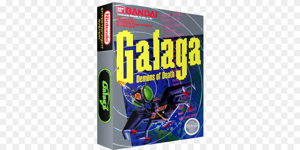 Galaga Demons Of Death Galaga Nes Box Art, Book, Publication Free Png Download