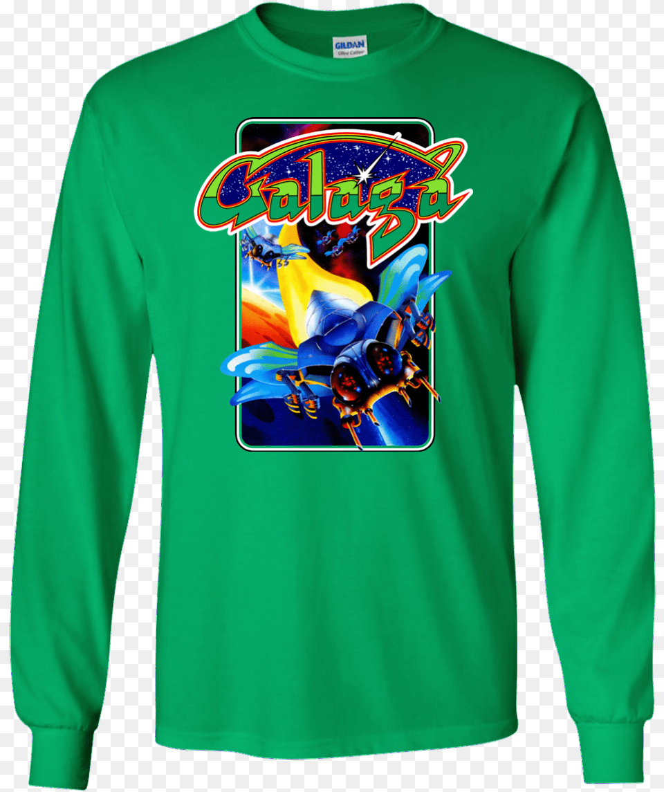 Galaga Retro Arcade Video Game Galaga 88 Marquee Galaga T Shirt, Clothing, Long Sleeve, Sleeve, Adult Free Transparent Png