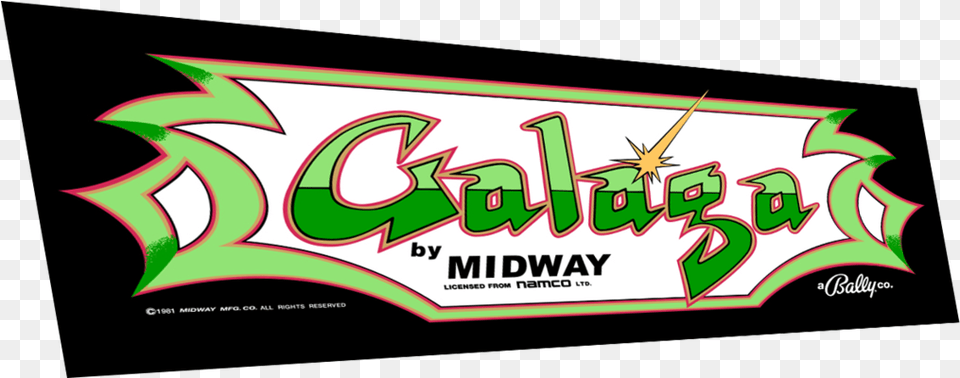 Galaga Tin Sign Galaga Arcade Shop Game Room Art Marquee Consol, Logo, Dynamite, Text, Weapon Png