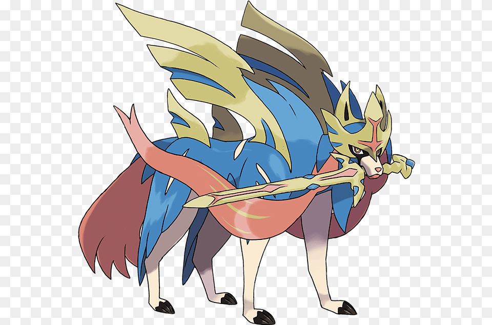 Galarian Legendary Pokemon In Sword Zacian Pokemon, Book, Comics, Publication, Baby Free Png