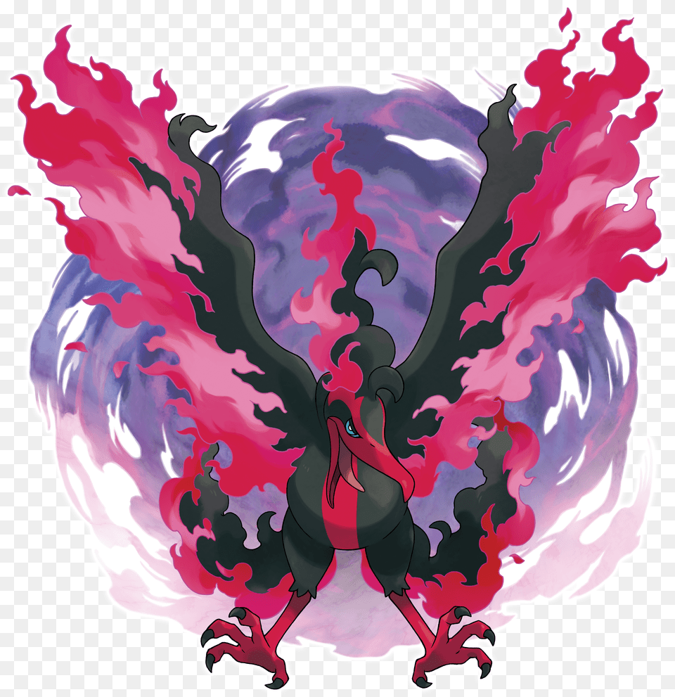 Galarian Moltres Dark Flames Pokemon Articuno Moltres And Zapdos Galarian, People, Person, Sword, Weapon Png Image