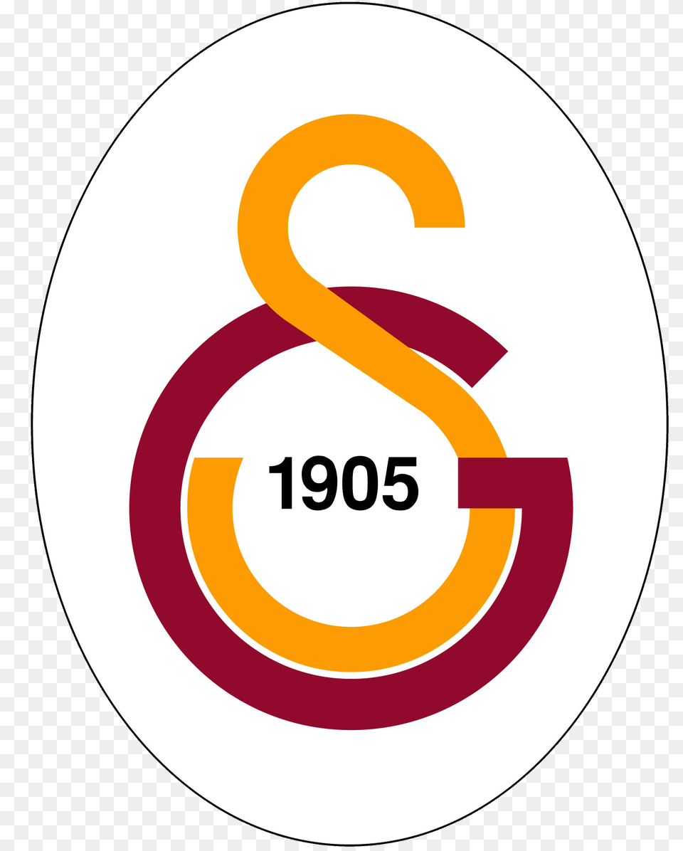 Galatasaray Sports Club Logo, Symbol, Number, Text, Disk Png