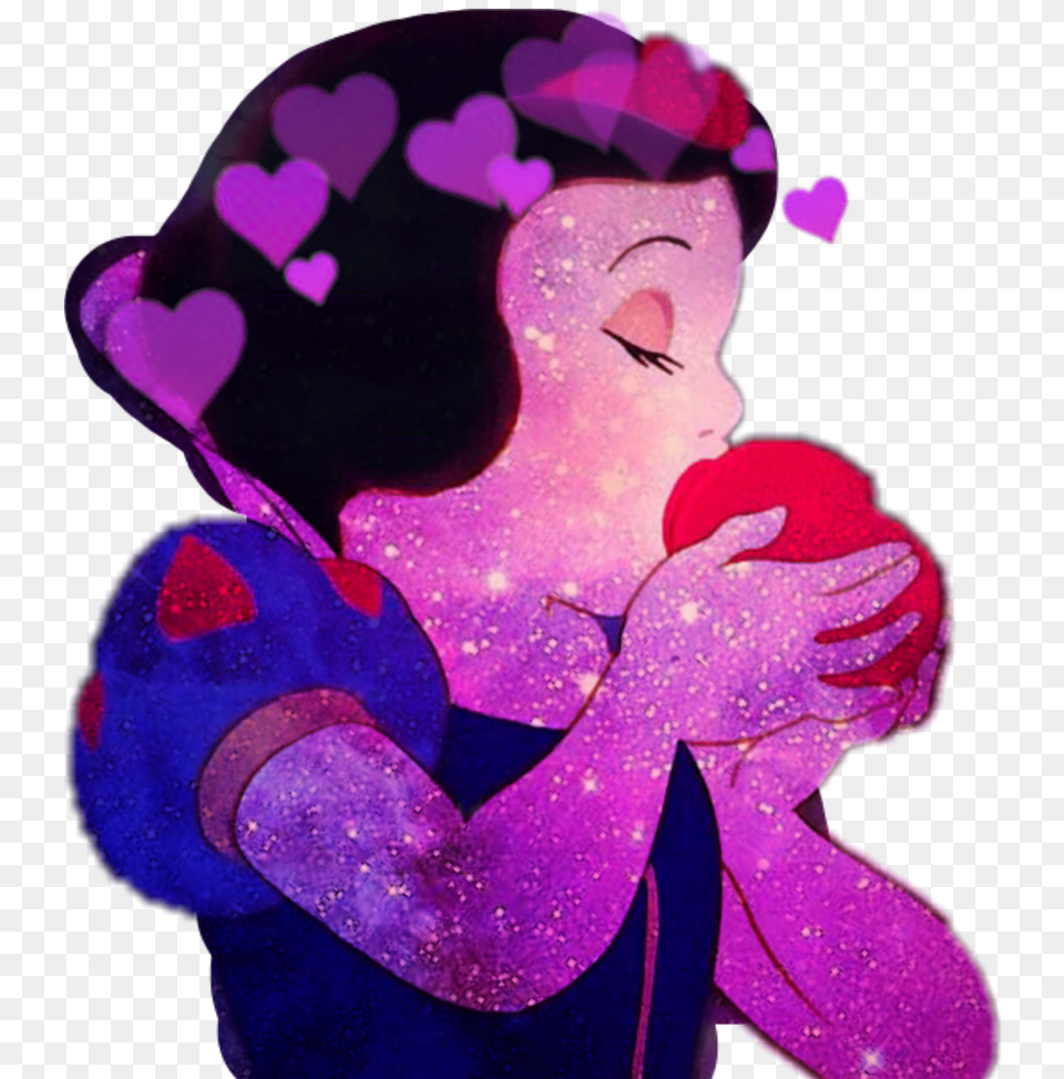 Galaxie Galaxia Blancanieves Apple Snapchat Hearts, Purple, Baby, Person, Face Free Png Download