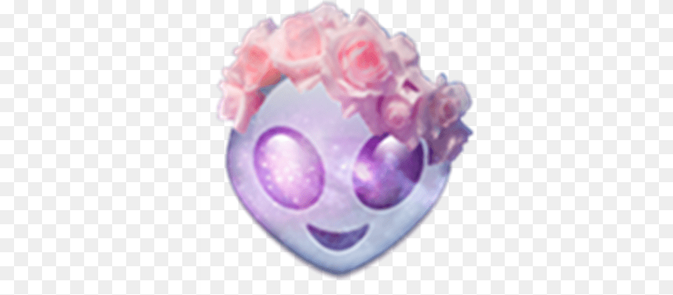 Galaxy Alien Emoji With Flower Crown Roblox Transparent Roblox Emoji T Shirt, Sphere, Plant, Petal, Accessories Free Png Download