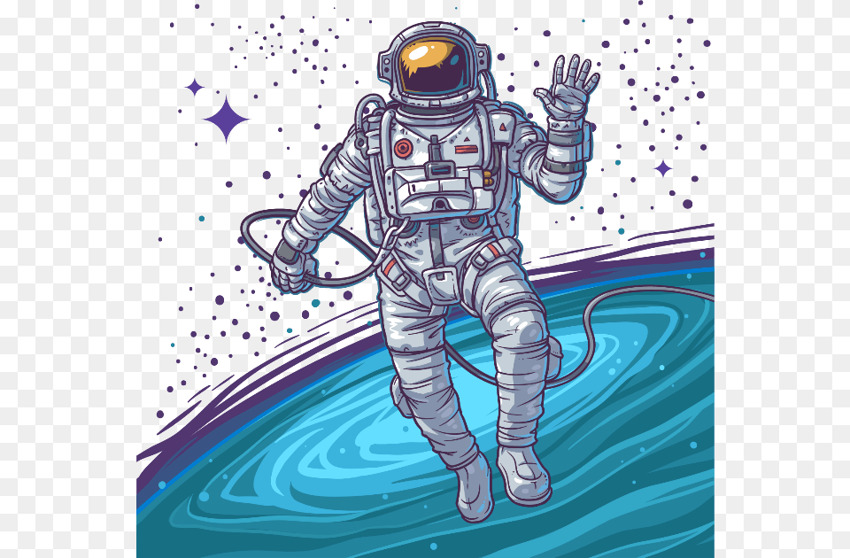 Galaxy Astronaut Sky Boy Stars Floating Ftestickers Astronaut Drawing, Adult, Male, Man, Person Png