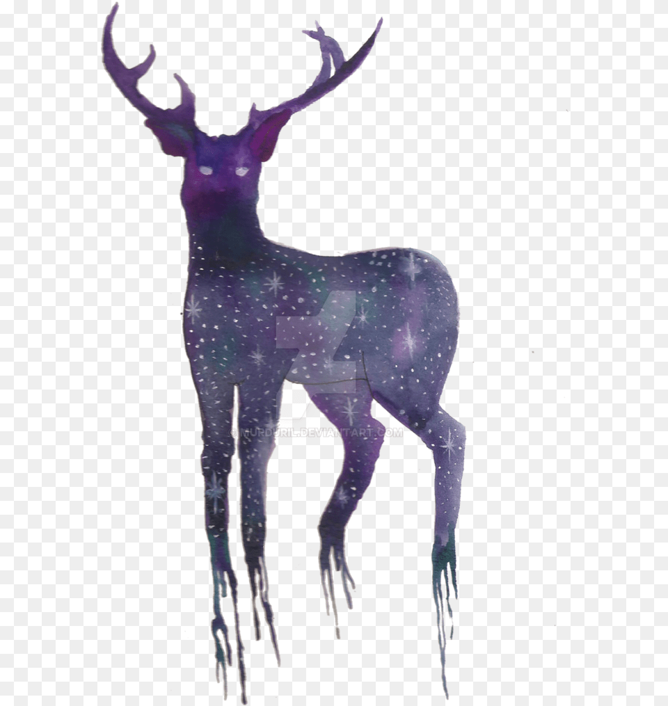 Galaxy Deer By Murduril Svg Library Stock Galaxy Deer, Animal, Elk, Mammal, Wildlife Png