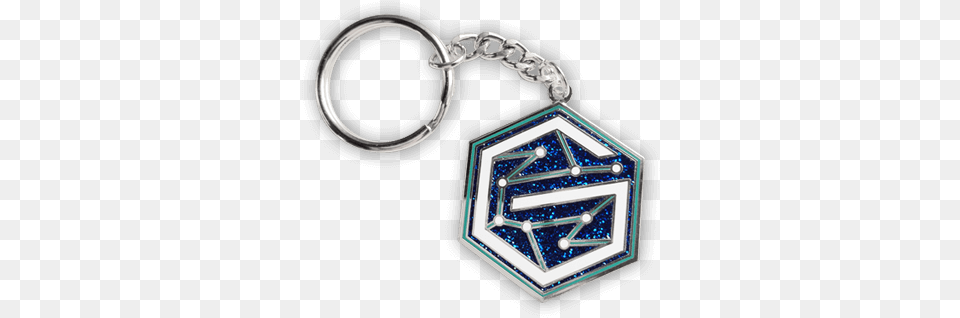 Galaxy Design Squad Silver Keychain Keychain, Accessories, Earring, Jewelry, Bracelet Png Image