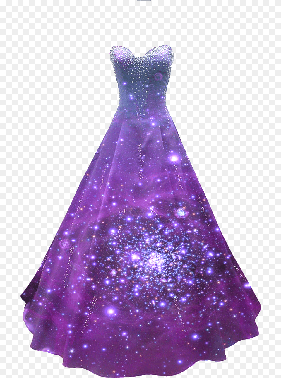 Galaxy Dress Dress Dress Skirt Galaxy Outfit Purple Dress Transparent Background, Clothing, Fashion, Formal Wear, Gown Png