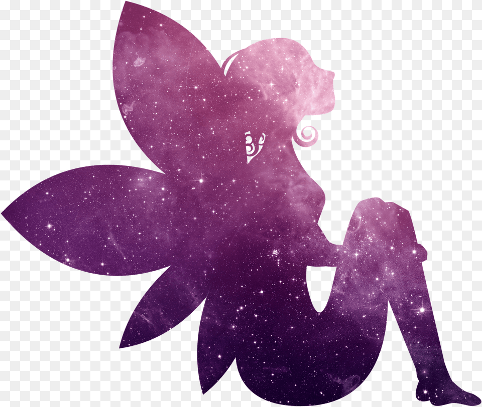 Galaxy Fairy, Purple, Nature, Night, Outdoors Free Png Download