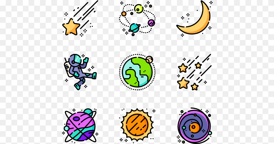 Galaxy Flat Icon, Astronomy, Moon, Nature, Night Png