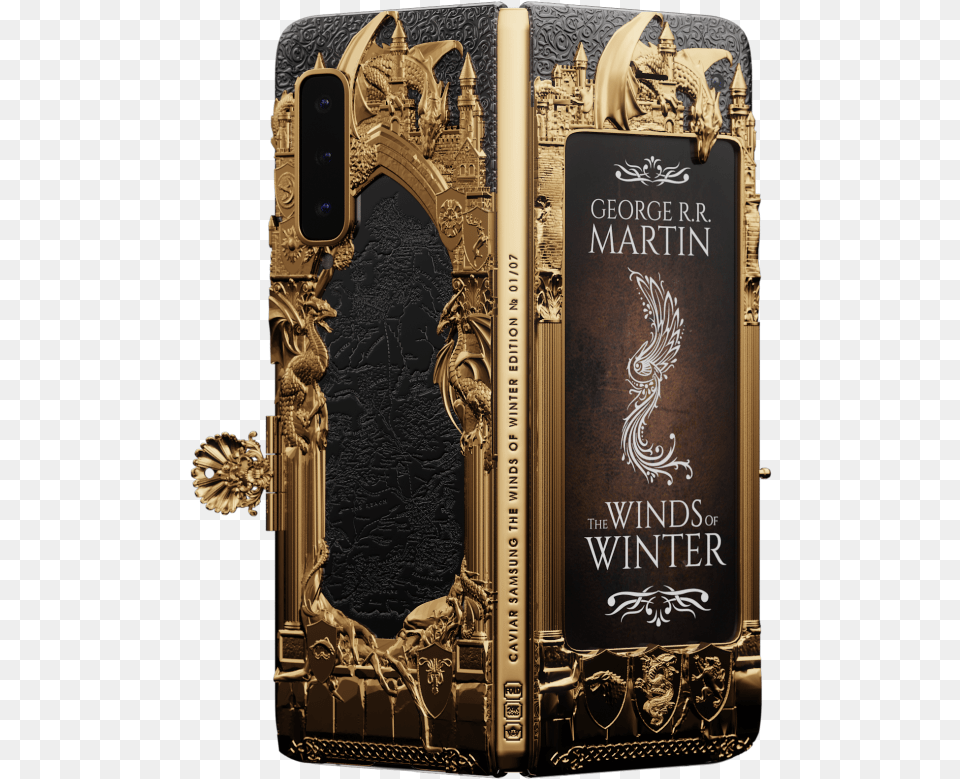 Galaxy Fold Game Of Thrones Edition By Caviar 1 Samsung Galaxy Fold Game Of Thrones, Electronics, Phone, Bronze, Book Free Transparent Png