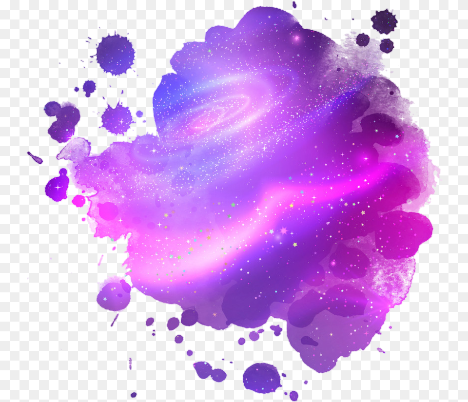 Galaxy Galaxia Galaxi Universo Universe Planetas Watercolor Autumn Leaves Background, Purple, Art, Graphics, Outdoors Free Png Download