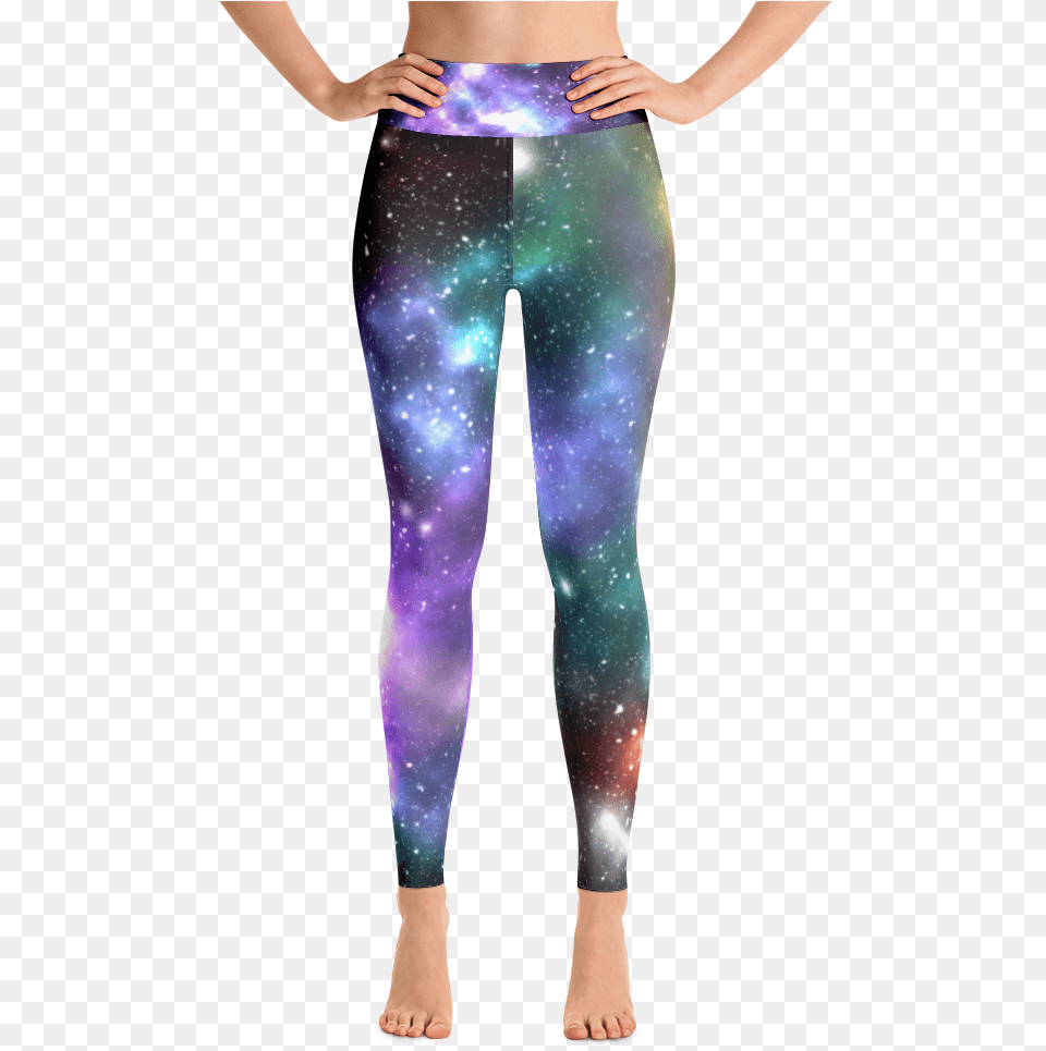 Galaxy High Waist Yoga Pants Leggings Pastel Goth Nu Cat Yoga Pants, Clothing, Hosiery, Tights, Adult Png Image