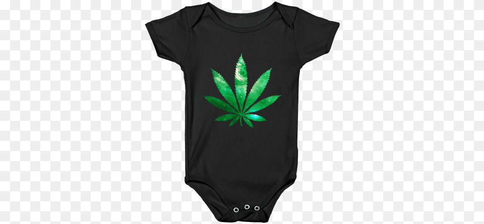 Galaxy Leaf Baby Onesy Onesie, Clothing, Plant, T-shirt Free Png Download