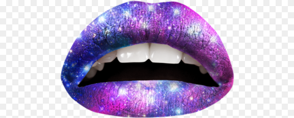 Galaxy Lips Tattoo, Body Part, Mouth, Person, Purple Free Png