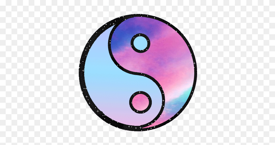 Galaxy Love Cool In Tumblr Yin Yang, Number, Symbol, Text, Disk Png