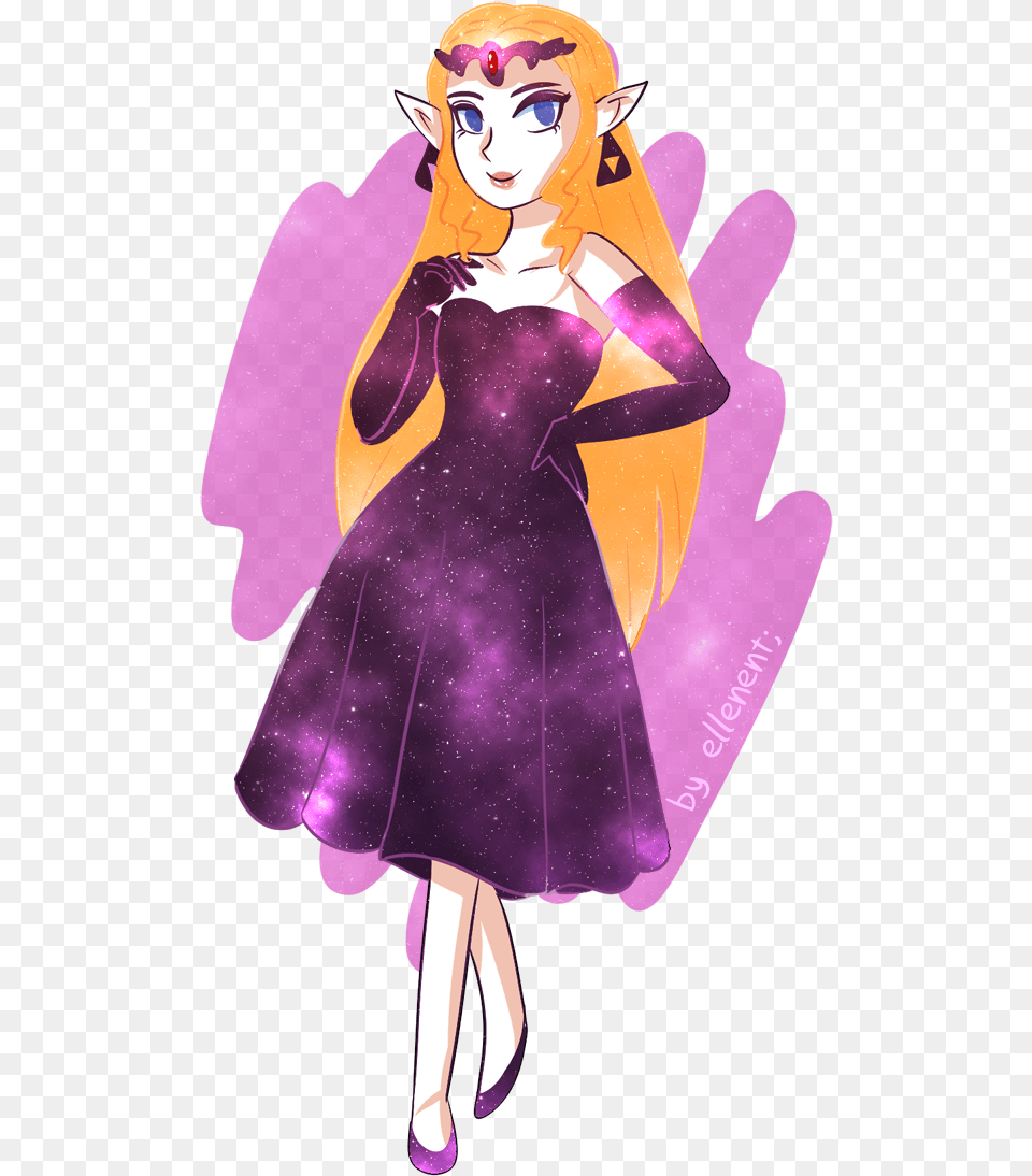 Galaxy Oot Zelda By Ellenent Illustration, Book, Comics, Purple, Publication Free Transparent Png