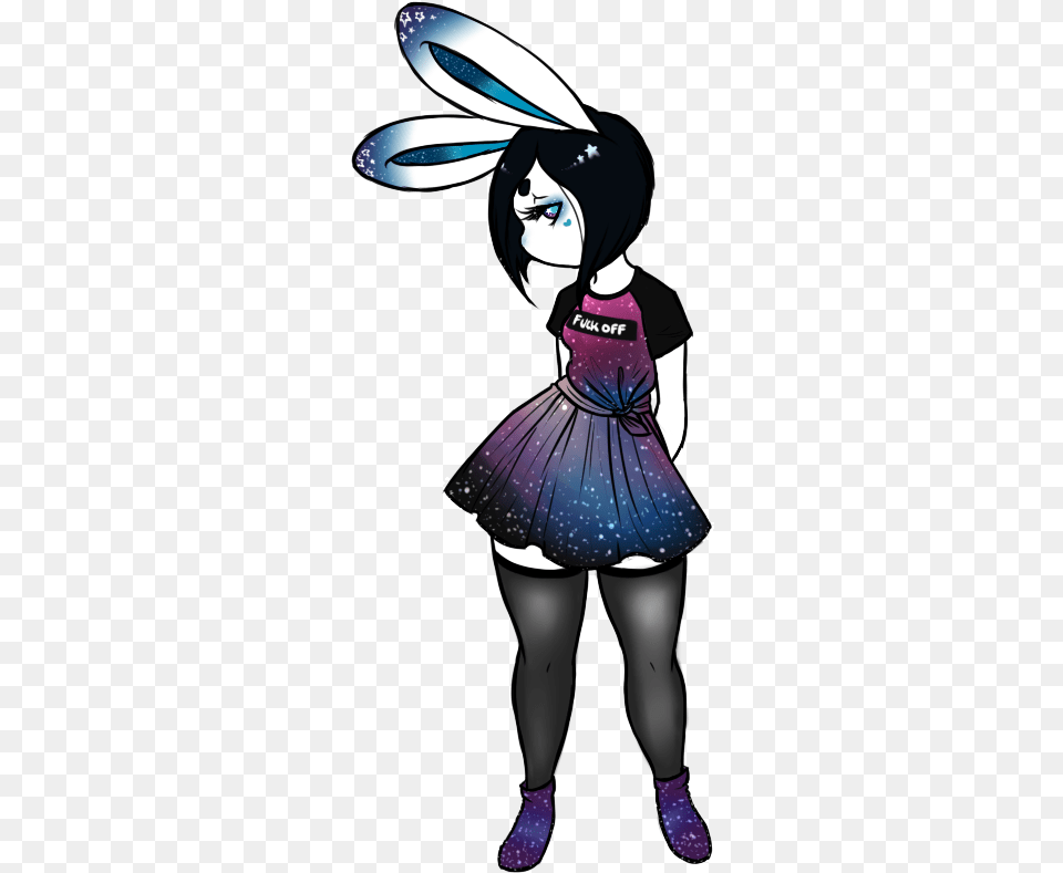 Galaxy Outfit Galaxy Bunny Furry, Book, Comics, Publication, Adult Free Png Download