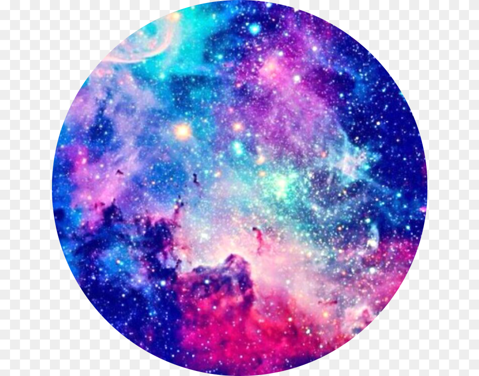 Galaxy Pink Blue Purple Stars Circle Background So Show Me I Ll Show You, Astronomy, Outer Space, Nebula Png Image