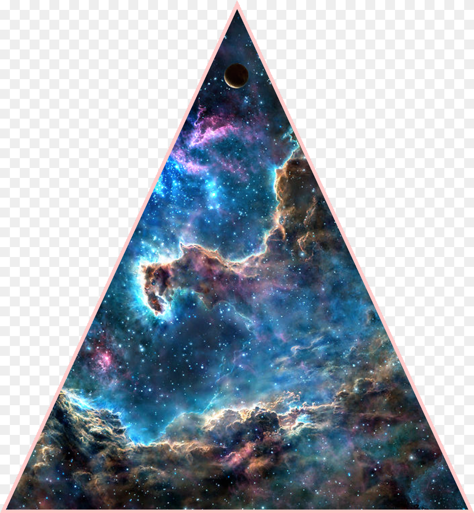 Galaxy Planets Universe Space Cosmic Nebula Cosmos Nebula, Triangle Png Image