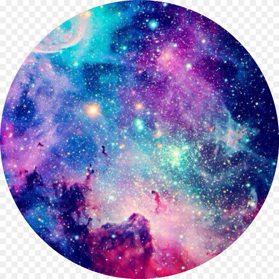 Galaxy Space Circle Aesthetic Tumblr Trend Galaxy Clipart, Astronomy, Outer Space, Nebula, Moon Free Png Download