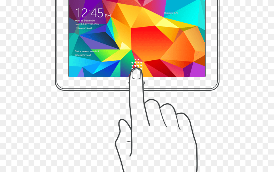 Galaxy Tab S Fingerprint Sensor Tablet Samsung, Computer, Electronics, Tablet Computer, Surface Computer Png