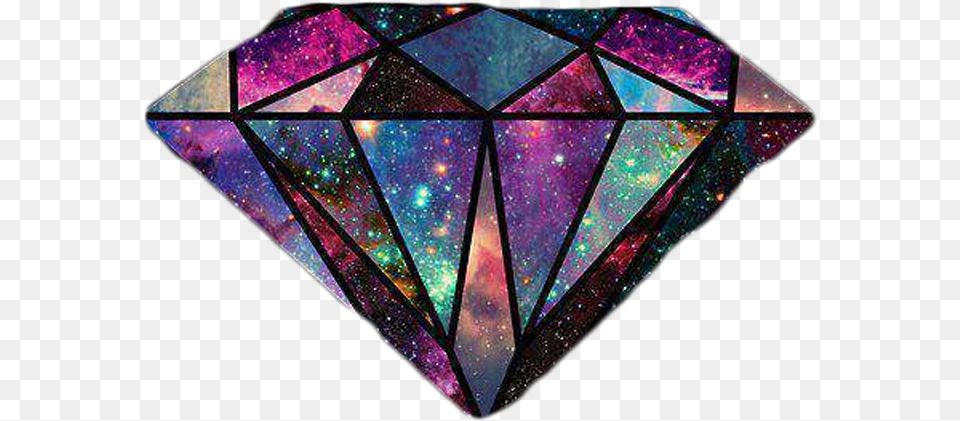 Galaxy Transparent Diamond Galaxy, Crystal, Purple, Triangle, Accessories Free Png Download