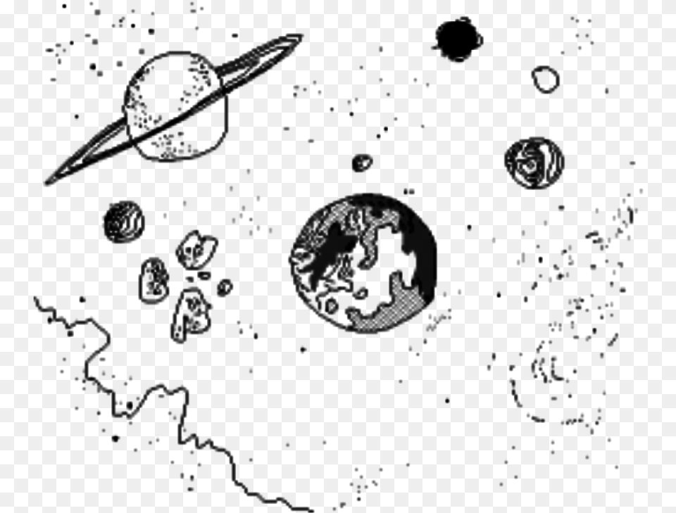 Galaxy Tumblr Space Drawing, Gray Free Transparent Png