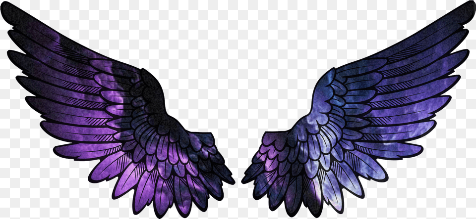 Galaxy Wings Featherwings Galaxywings Purple Gacha Life Wings, Accessories, Animal, Bird Png Image
