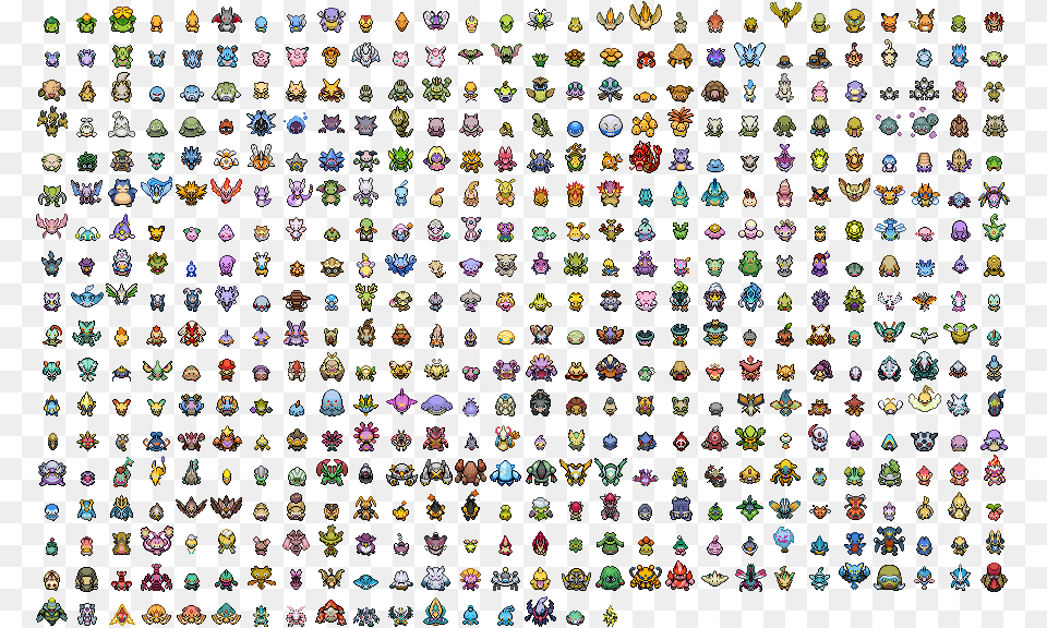 Gallery All Shiny Pokemon Sprites Pokemon Gen 7 Overworld Sprites, Pattern, Art Png